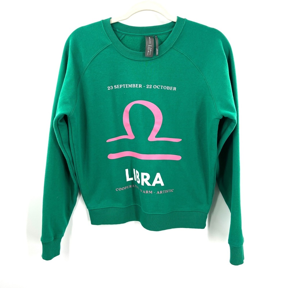 Anthropologie Catherine O'sullivan zodiac crewneck LIBRA sweatshirt cozy XS